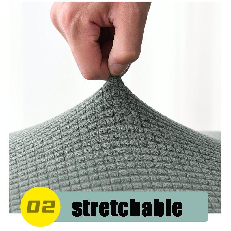 1/2/4/6Pcs  Solid Velvet Chair Covers for Dining Room Party Wedding Waterproof Spandex Chair Cover with Skirt's Hemline