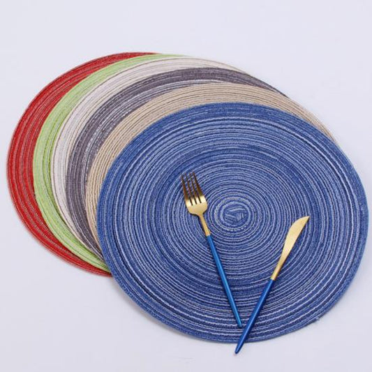 2pcs/set Non Slip Cotton Round Heat Insulation Table Mug Mat Pad Placemat Coasters Home Decor