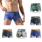 Men's Underwear Fashion 3D Printed Denim Boxer Shorts Pure Cotton Sexy Mid-waist Boxer Shorts