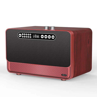 High-quality Wireless Bluetooth Speaker Subwoofer High-power Household Wooden Large Audio HIFI3d Surround Radio