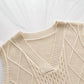 Knitted Vest Mid-length Thickened Loose V-neck Sweater Bottoming Shirt Coat