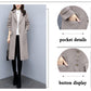 Coat Women's Mid-length Autumn and Winter Woolen Loose and Thin Over The Knee Popular Woolen Coat