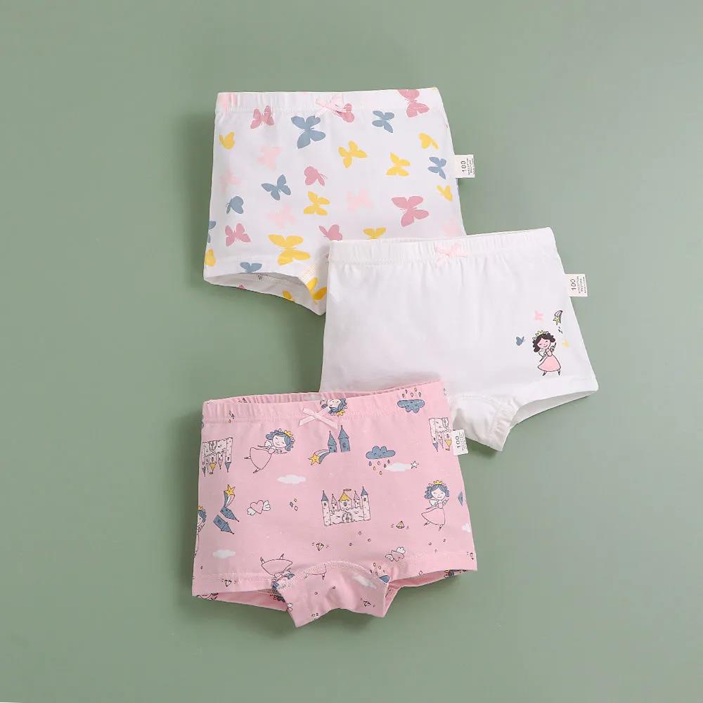 3 Pcs/Lot Cotton Girls Briefs Children's Underwear Triangle Panties Kids Underpants 2-14Years