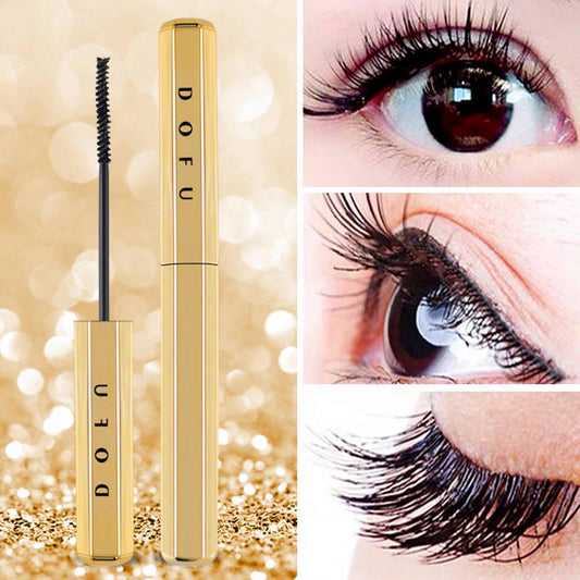 Does not bloom and does not fade  slender thick curls small brush head mascara waterproof stretch