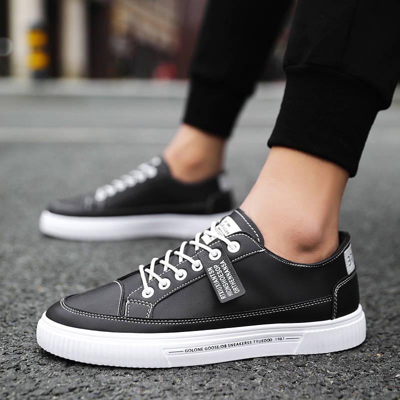 Student casual white shoes men's fashion flat-bottom shoes Sports wild shoes boys casual shoes wild