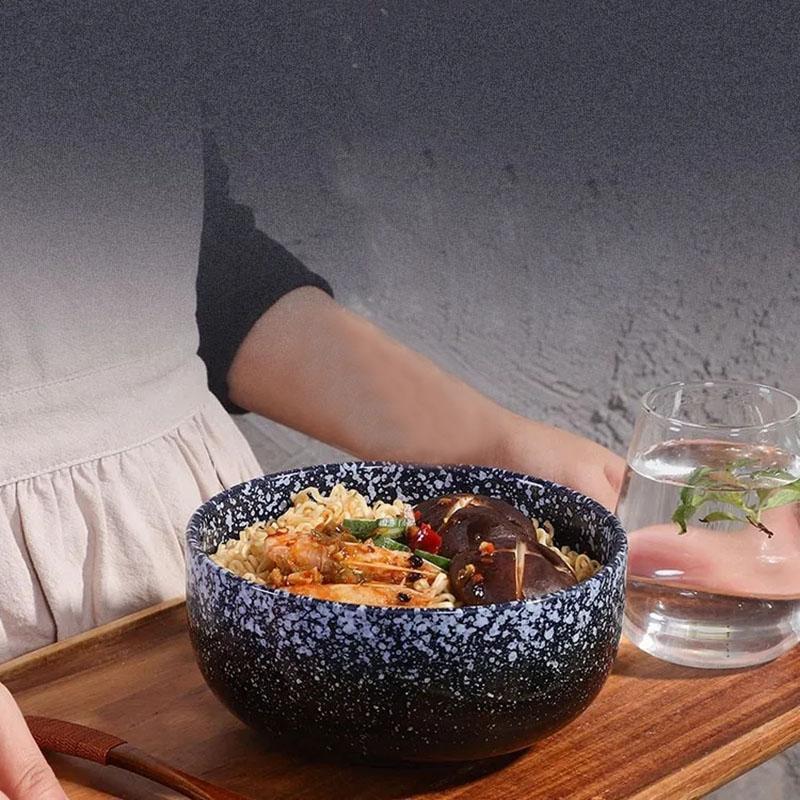 Japanese-style Ceramic Bowl Creative Tableware Household Rice Bowl Noodle Bowl Student Instant Noodle Bowl Big Bowl Soup Bowl Fruit Bowl