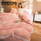 4pcs Bedding Sets Home Living High Quality Winter Fleece Duvet Cover Set Plush Bed Sheet