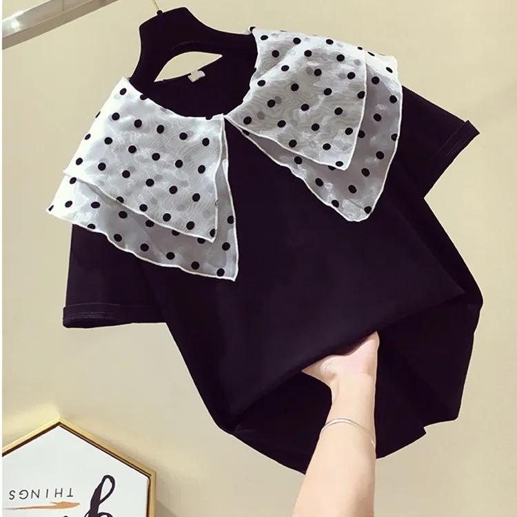 Children's Clothing Summer Short-sleeved Loose Personality T-shirt Doll Collar Girls Top