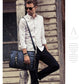 Business Briefcase Men Canvas Large Capacity Zipper Handbag Crossbody Bags Shoulder Computer Bag
