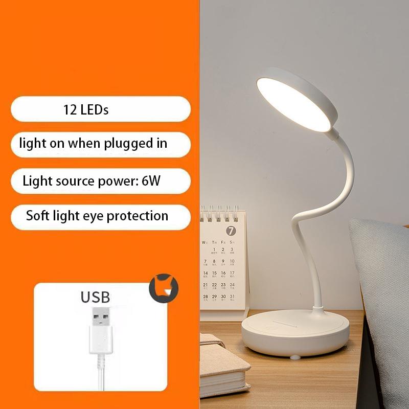 Clip-on Table Lamp Eye Protection Learning Rechargeable Plug-in LED Clip Bedside Lamp Student Dormitory Children To Protect Eyesight
