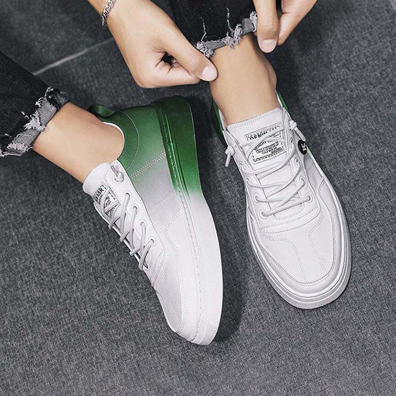 Summer Breathable Gradient Color Canvas Shoes Men's Trendy All-match Flat Casual Shoes