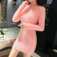 High-neck Sweater Women's Autumn and Winter Wear Long Loose Long-sleeved Warm Cashmere Sweater