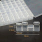 Nail Drill Box Alloy Drill Storage Box Rhinestone Jewelry Box 28 Grids 56 Grids Plastic Transparent Jewelry Storage Box