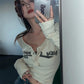 Sexy Retro Bottoming Shirt Women's Tight Short Style with Chic Long Sleeve T-Shirt Top