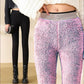 Cotton Candy Soft Cloud Pants Outer Wear Leggings Women's Tight-fitting High-waisted Black Foot Pants Plus Velvet Thickening To Keep Warm In Winter