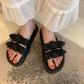 Fairy Style Sandals and Slippers Fashion Outer Wear Waterproof Non-slip Bow Beach Slippers Female Summer
