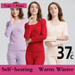 Autumn Clothes O-neck Tops Pants Female Tight Suit Women Winter Thermal Underwear Thicken Windproof Soft Lining Long Sleeve High Elasticity Slim