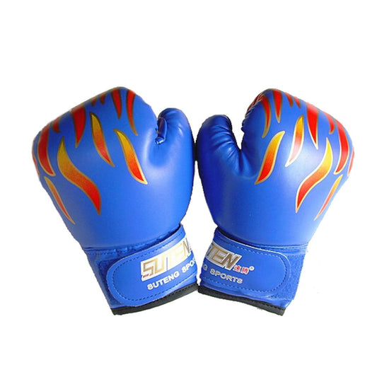 Children Kids FIRE Boxing Gloves Sparring Punching Fight Training Age 3-12