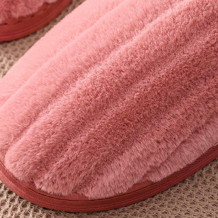 Women's Autumn and Winter Cotton Slippers Thick Bottom Warm Plush Cotton Shoes Couples Lover's Home Anti-Slip Slippers