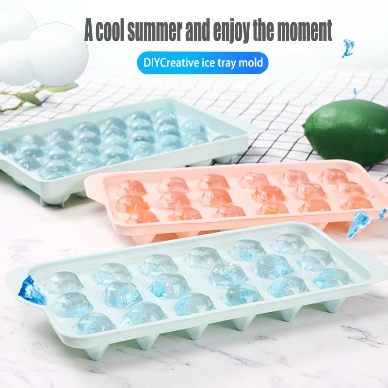 Reusable Ice Ball Mold Ice Trays for Freezer with Lid, Sphere Rhombus Honeycomb Ice Trays for Whiskey