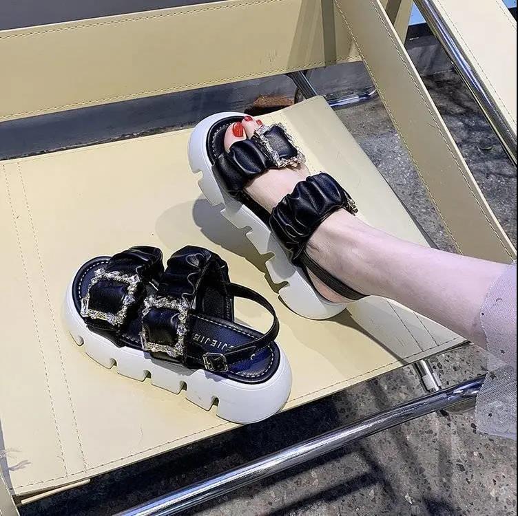 Sandals Women's Summer Fairy Style Fashion Trifle Thick-soled Roma Shoes