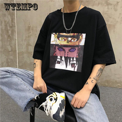 WTEMPO  T-shirt Men Summer T Shirt  Print Shirt Anime T Shirt Clothing  Color Tops Tees