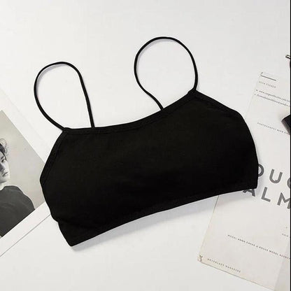 Korean Version Pure Cotton Anti Sagging Upper Tommy Back Suspender Wrap Bra Solid Color Suspender All Inclusive Underwear Bra
