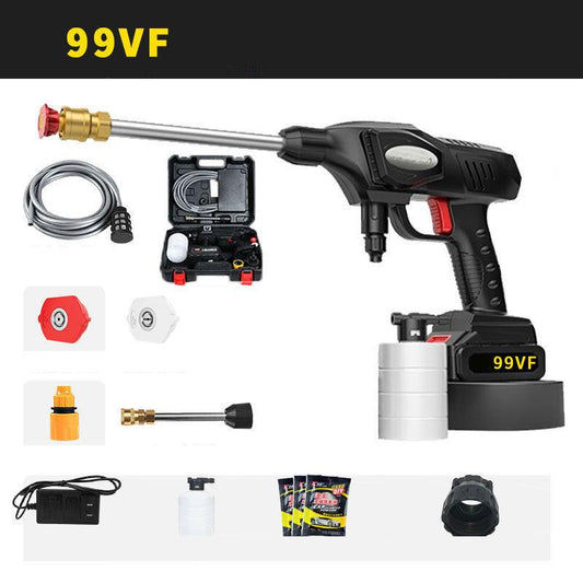 99VF Luxury Wireless Long Water Gun Set Electric Garden Spray Gun Car Wash Gun Portable Car Washer with Toolbox