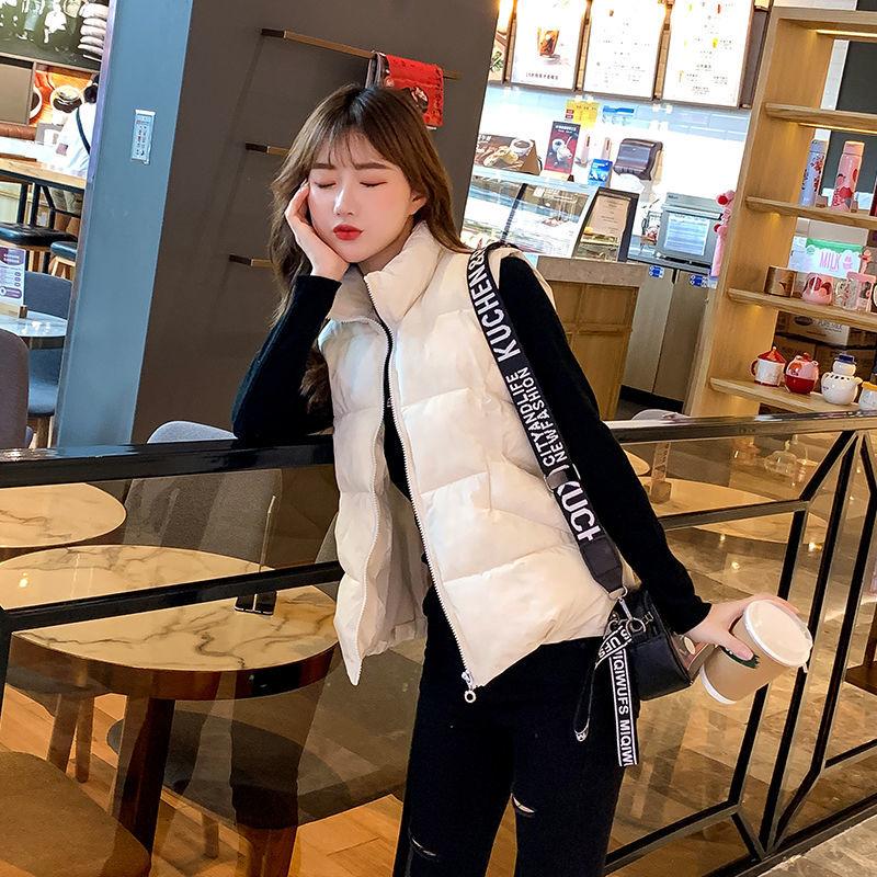 Women's Vest Down Cotton Jacket Loose Large Size Stand-up Collar Hoodless Waistcoat for Small People To Wear Winter Warm Jackets In Winter
