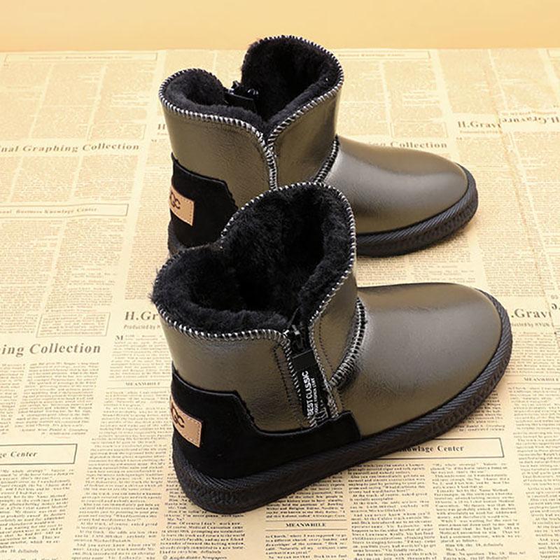 Snow Boots Women Plus Velvet In The Tube Waterproof Non-slip Fur Boots Winter Warm Cotton Shoes Boots