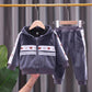 Children's Autumn and Winter Suit Girls Thick Wool Sweater Warm Clothes Boys and Girls Baby Flannel Plus Fleece Two-piece Suit