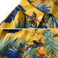 Hawaiian Shirts Beach Tee Leaf Fruit Print T-shirt Half Sleeve Retro Clothes Button Up Top Loose Overshirt Casual Male Undies