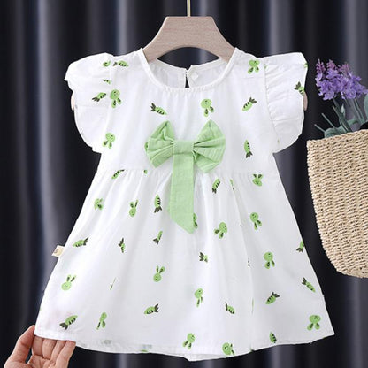 Summer  Korean Style Baby Girls' Dress 0-4 Year Old Children Lovely A-line Princess Dress Children's Dress
