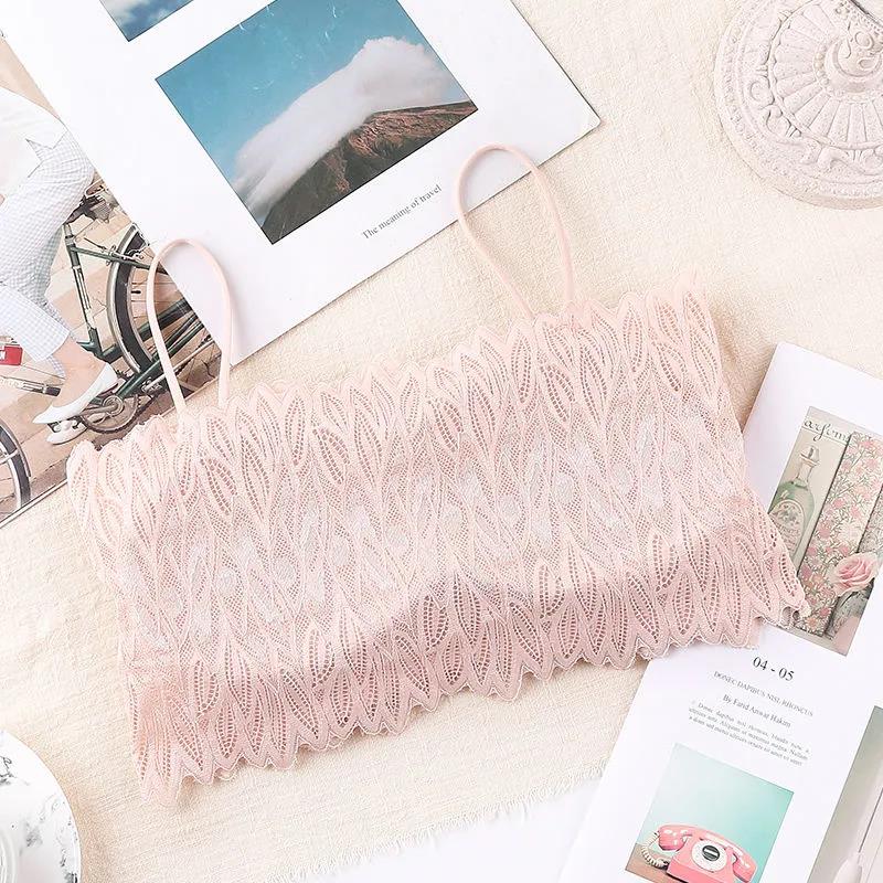 Line Around Lace Suspender Wrapped Chest Bra Beautiful Back Backing Breast Pad Anti Light No Steel Ring Underwear Bra