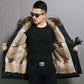 Men's Mid-length Mink Faux Fur Parker Clothing Fox Fur Thickened Liner Detachable Fur Coat