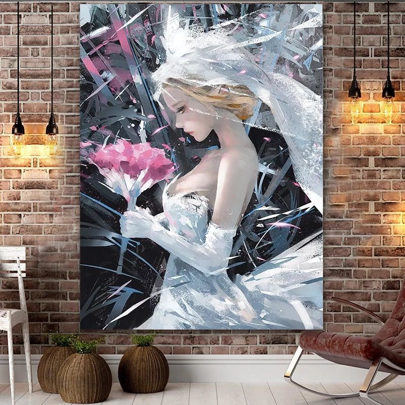 Ghost Knife Net Red Sexy Background Cloth Home Bed Dormitory Rental Room Renovation Decoration Hanging Cloth