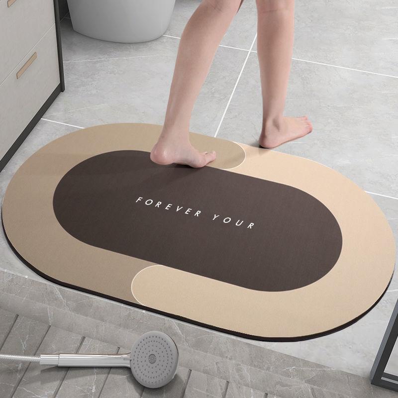 Diatom Mud Speed Dry Pad Bathroom Water Absorbing Anti-slip Pad Bathroom Entry Door Carpet Entry Mat Kitchen Foot Pad