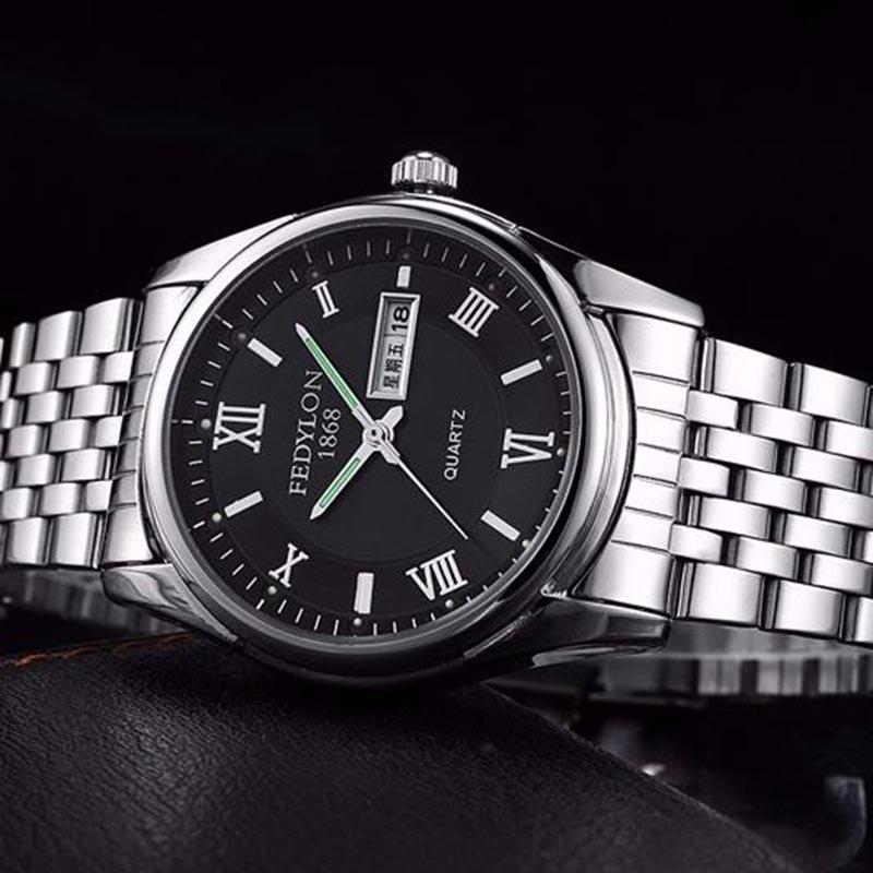 Classic Dress Watches Men Genuine Strap Automatic Mechanical Calendar Top Brand Luxury Wristwatch