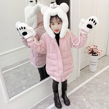 Winter Girls Jackets Boys Coat Hooded Children Parkas Casual Thicken Warm Baby Kid Clothes Outerwear