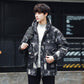 Camouflage Down Jacket Men's Short Lightweight Warm Trendy Slim Korean Personality Printed Winter Jacket Men
