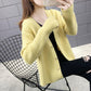 Autumn Short Knit Cardigan Sweater Ladies Sweater Loose All-match Small Fragrance Top