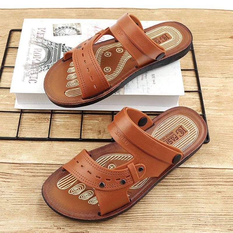 Sandals Men Summer New Open-toed Youth Beach Shoes Dual-use Beach Sandals and Slippers Non-slip Men's Sandals