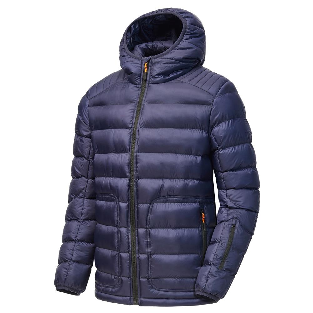 Men's Autumn and Winter Ultralight Classic Down Jacket Thick Warm Hooded Jacket Parka Casual Windproof Down Jacket
