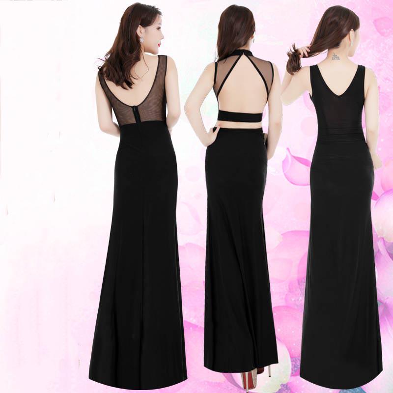 Night Sexy Sexy Low-cut Evening Dress Female Nightclub Temperament Dinner Lady Dress Skirt Dress