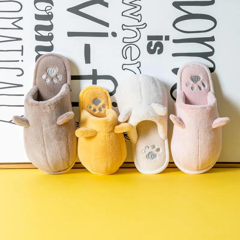 Fall/winter Male and Female Cotton Slippers Indoor Warmth Non-slip Flat Shoes Casual Fashion