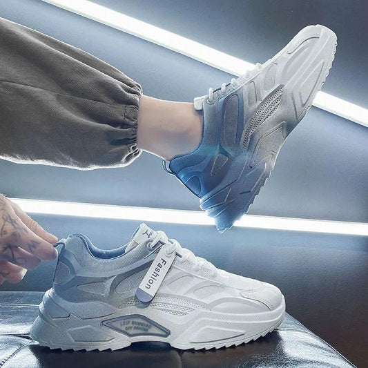 Men's Casual Sports Gradient Shoes Spring Fried Street Ins Dad Shoes Comfortable Mesh Shoes Boys Fitness Basketball Shoes