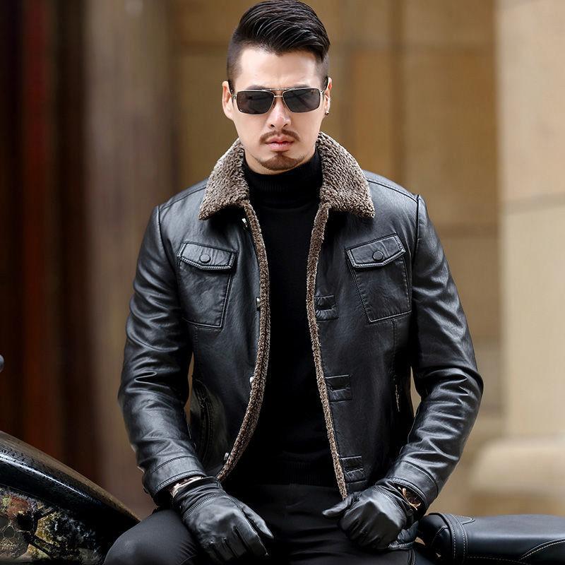 Fashionable Urban Men's Jacket Autumn and Winter Fashion Trend Slim Thickening Plus Velvet Warm Jacket