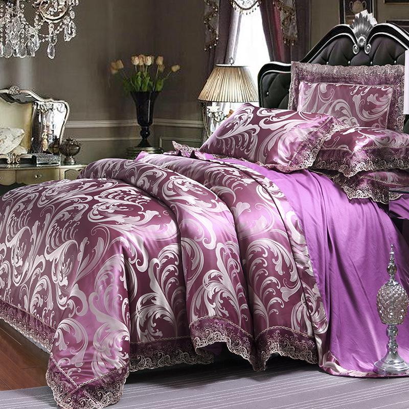 WTEMPO Brand Fashion European and American Cotton Jacquard 4pcs Bedding