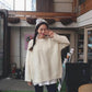 Autumn and Winter College Style Coat Solid Color Loose Top Knitted Long-sleeved Female Student Bottoming Shirt