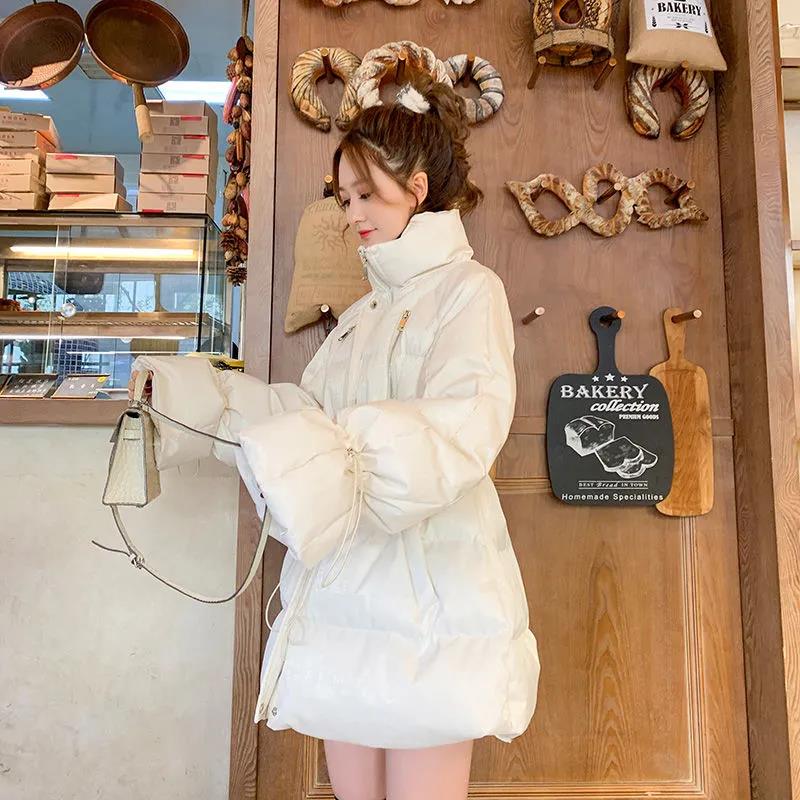 Mid-length Down Jacket Women's Winter White Duck Down Korean Thick Coat